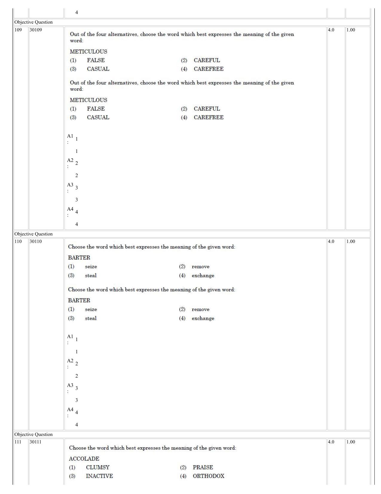 NCHMCT JEE 2023 Question Paper - Page 51
