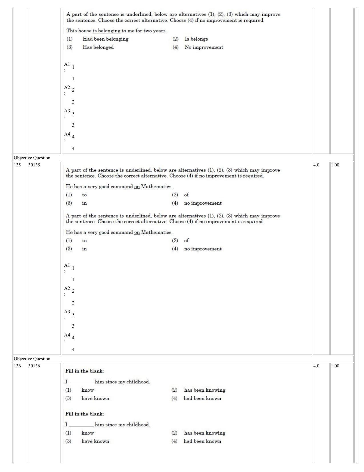 NCHMCT JEE 2023 Question Paper - Page 62