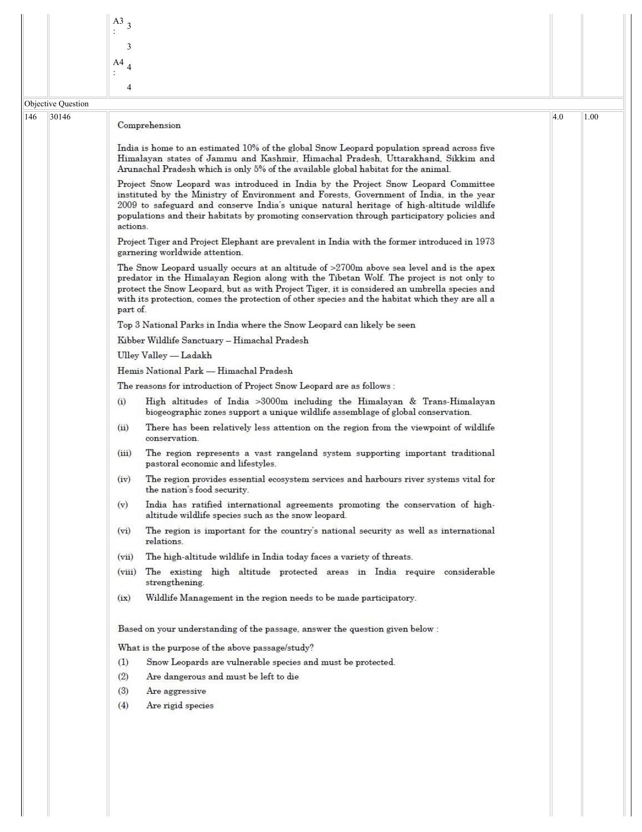 NCHMCT JEE 2023 Question Paper - Page 67