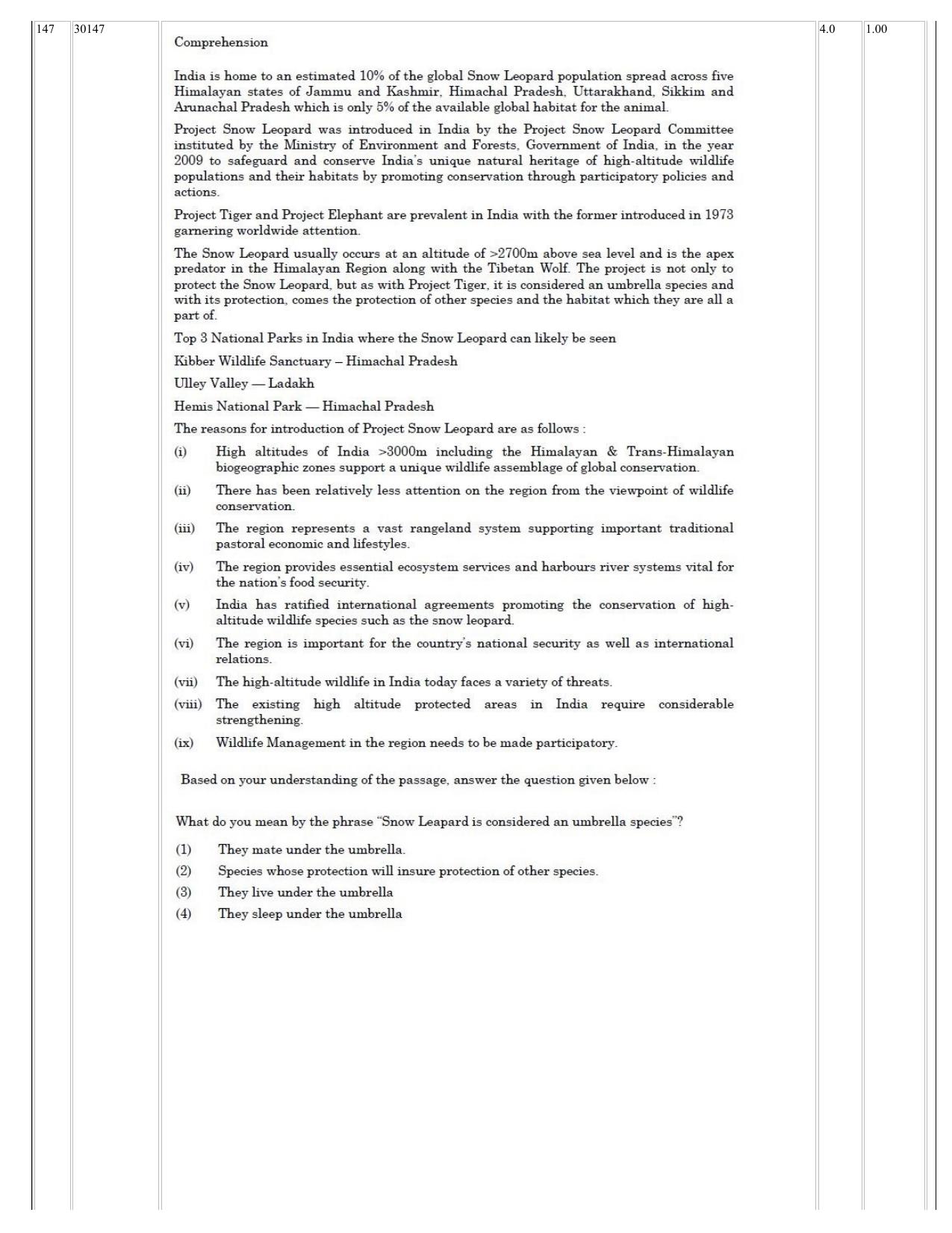 NCHMCT JEE 2023 Question Paper - Page 69