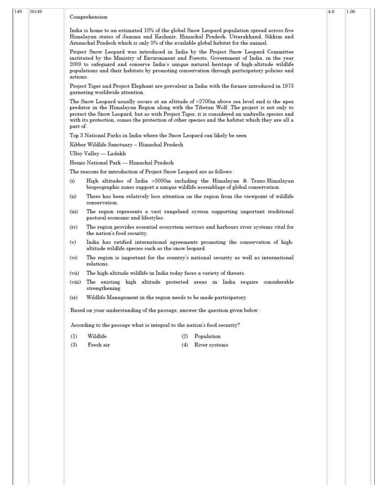 NCHMCT JEE 2023 Question Paper - Page 73