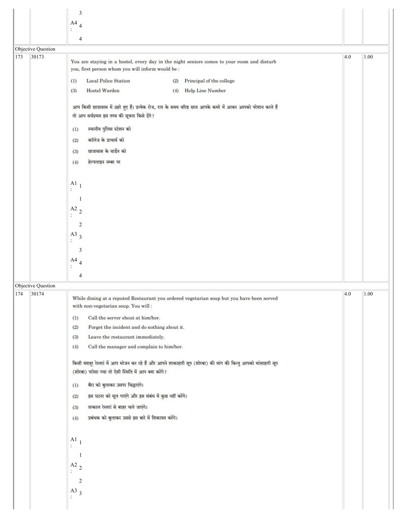 NCHMCT JEE 2023 Question Paper - Page 88
