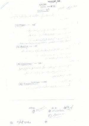CGBSE Class 10th Syllabus 2021-2022 -  Urdu