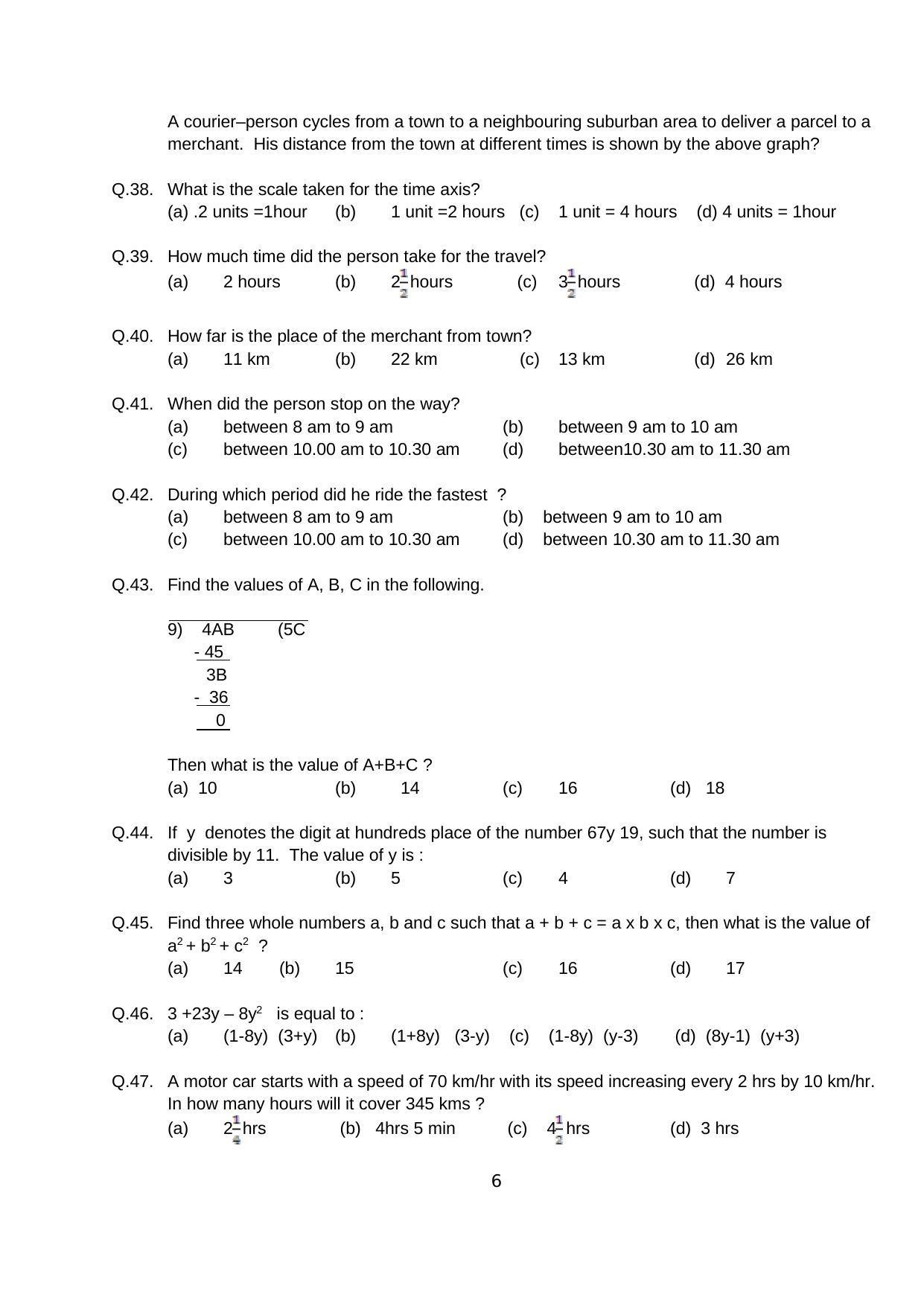 AISSEE 2018 Class IX Question Paper I - English - Page 6
