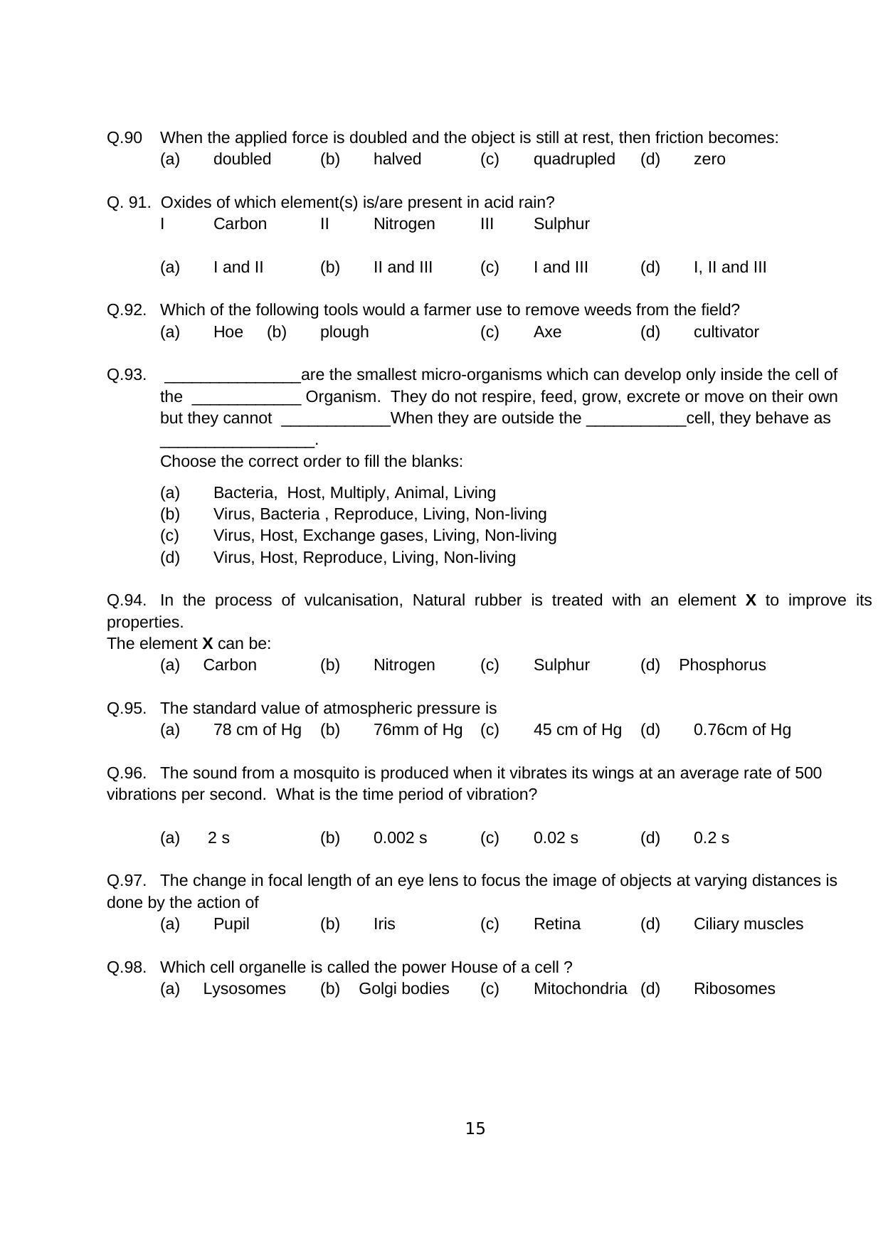 AISSEE 2018 Class IX Question Paper I - English - Page 15
