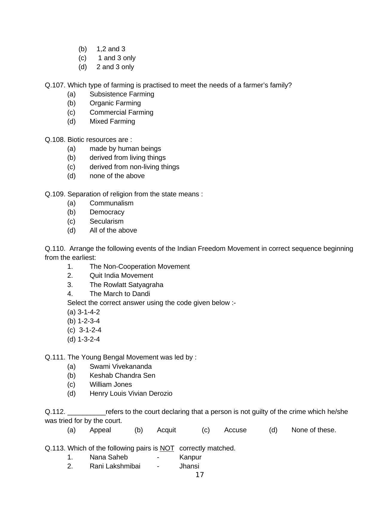 AISSEE 2018 Class IX Question Paper I - English - Page 17