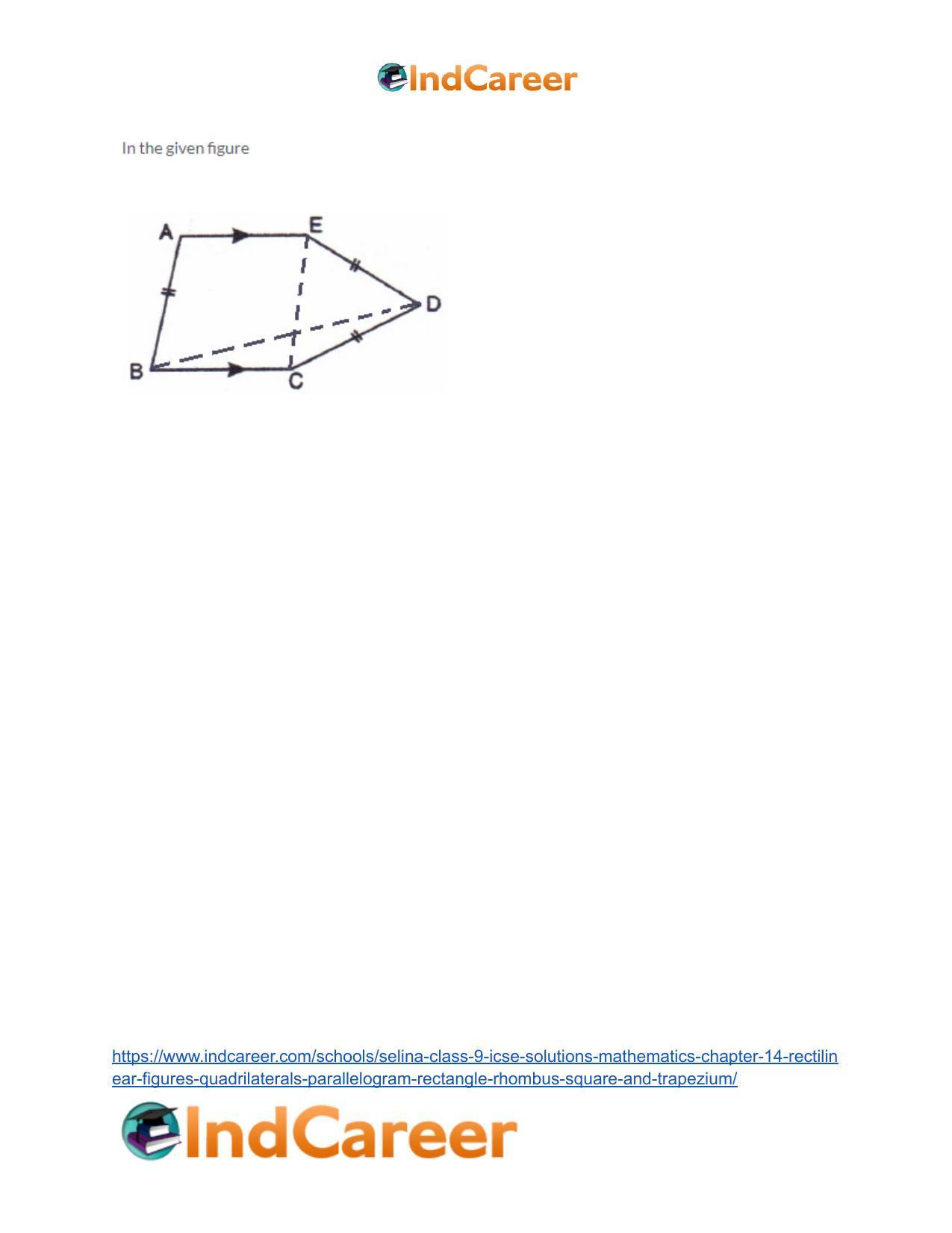 Selina Class 9 ICSE Solutions Mathematics : Chapter 14- Rectilinear Figures [Quadrilaterals: Parallelogram, Rectangle, Rhombus, Square and Trapezium] - Page 13