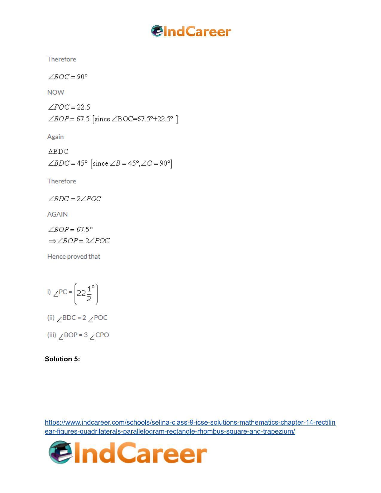 Selina Class 9 ICSE Solutions Mathematics : Chapter 14- Rectilinear Figures [Quadrilaterals: Parallelogram, Rectangle, Rhombus, Square and Trapezium] - Page 16