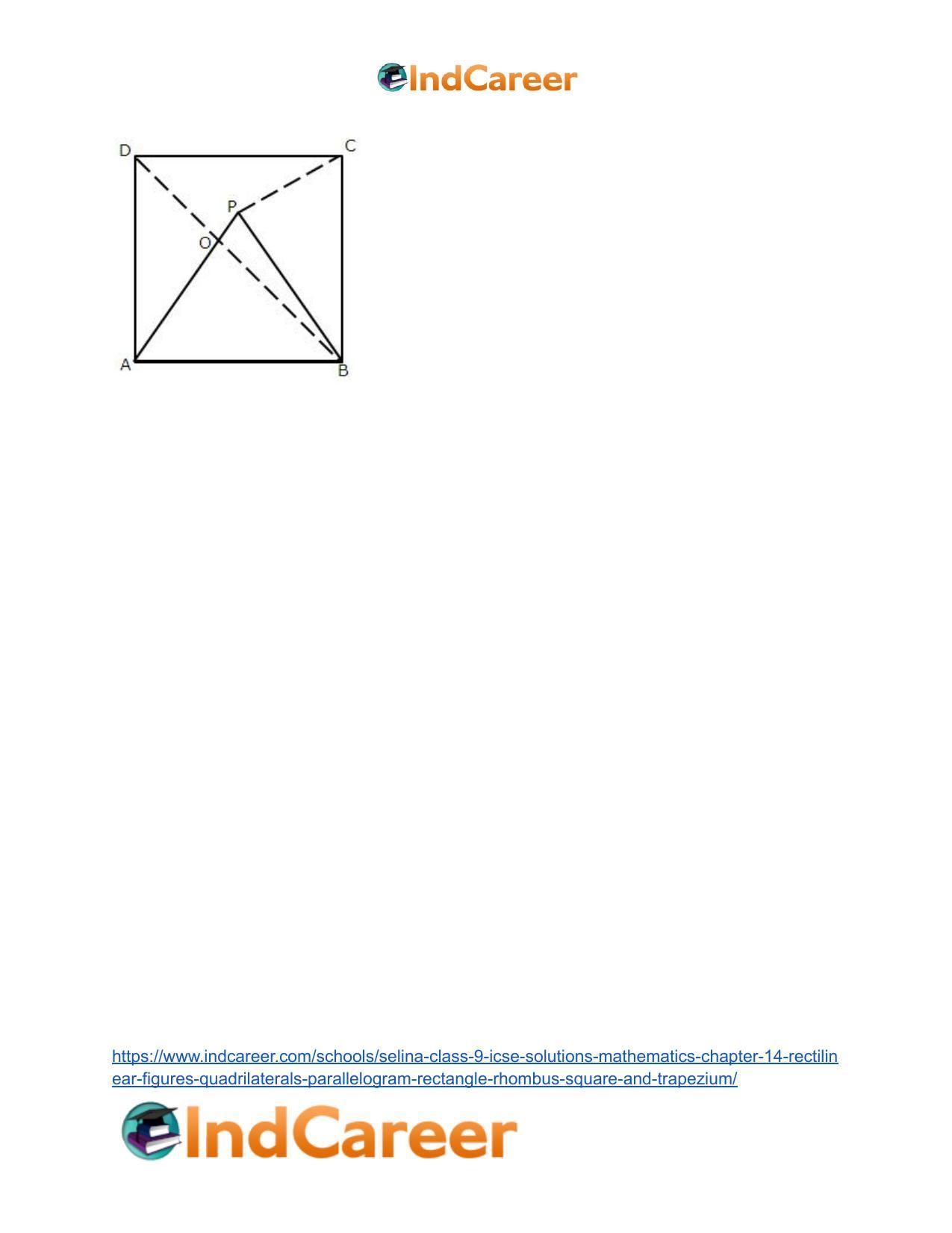 Selina Class 9 ICSE Solutions Mathematics : Chapter 14- Rectilinear Figures [Quadrilaterals: Parallelogram, Rectangle, Rhombus, Square and Trapezium] - Page 17