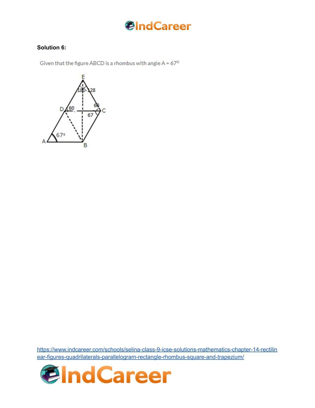 Selina Class 9 ICSE Solutions Mathematics : Chapter 14- Rectilinear Figures [Quadrilaterals: Parallelogram, Rectangle, Rhombus, Square and Trapezium] - Page 19