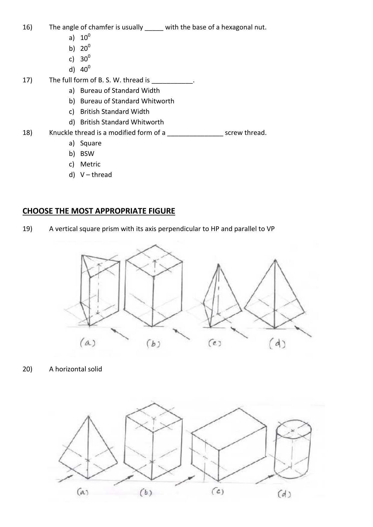 CBSE Class 12th Engineering Graphics Sample Question Paper 2021-22 - Page 3