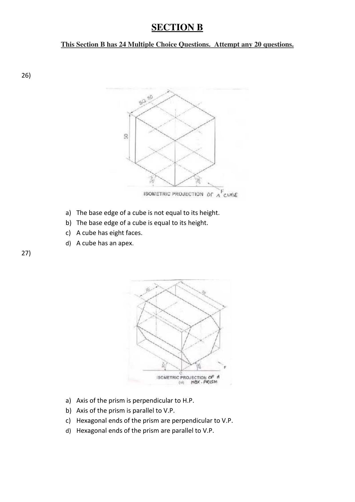 CBSE Class 12th Engineering Graphics Sample Question Paper 2021-22 - Page 6