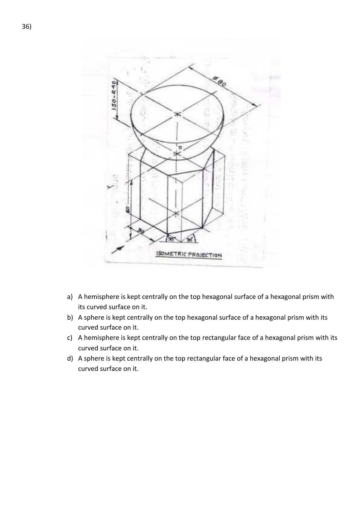 CBSE Class 12th Engineering Graphics Sample Question Paper 2021-22 - Page 12