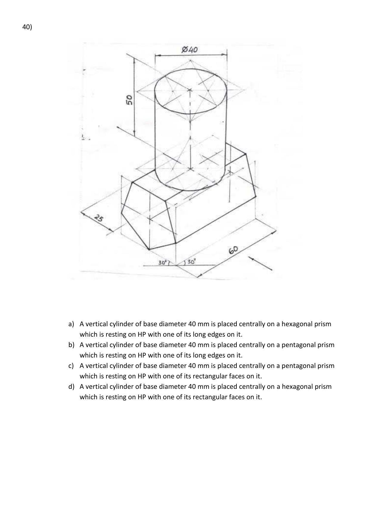 CBSE Class 12th Engineering Graphics Sample Question Paper 2021-22 - Page 16
