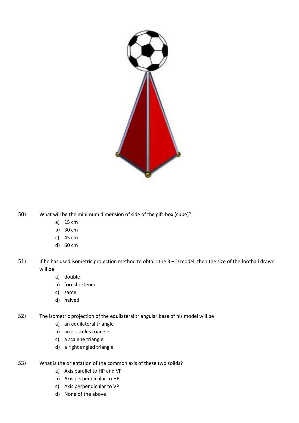 CBSE Class 12th Engineering Graphics Sample Question Paper 2021-22 - Page 19