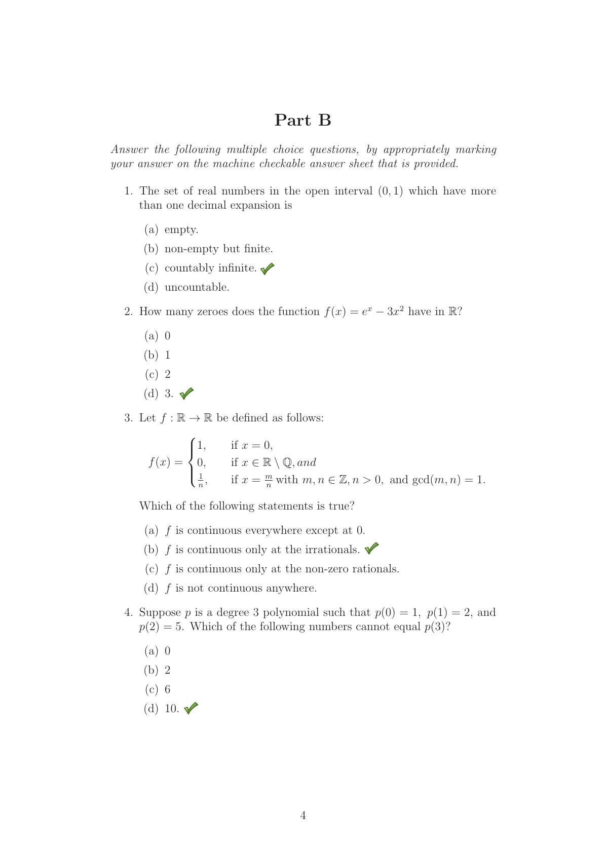 TIFR GS 2018 Computer & Systems Sciences Question Paper - Page 5