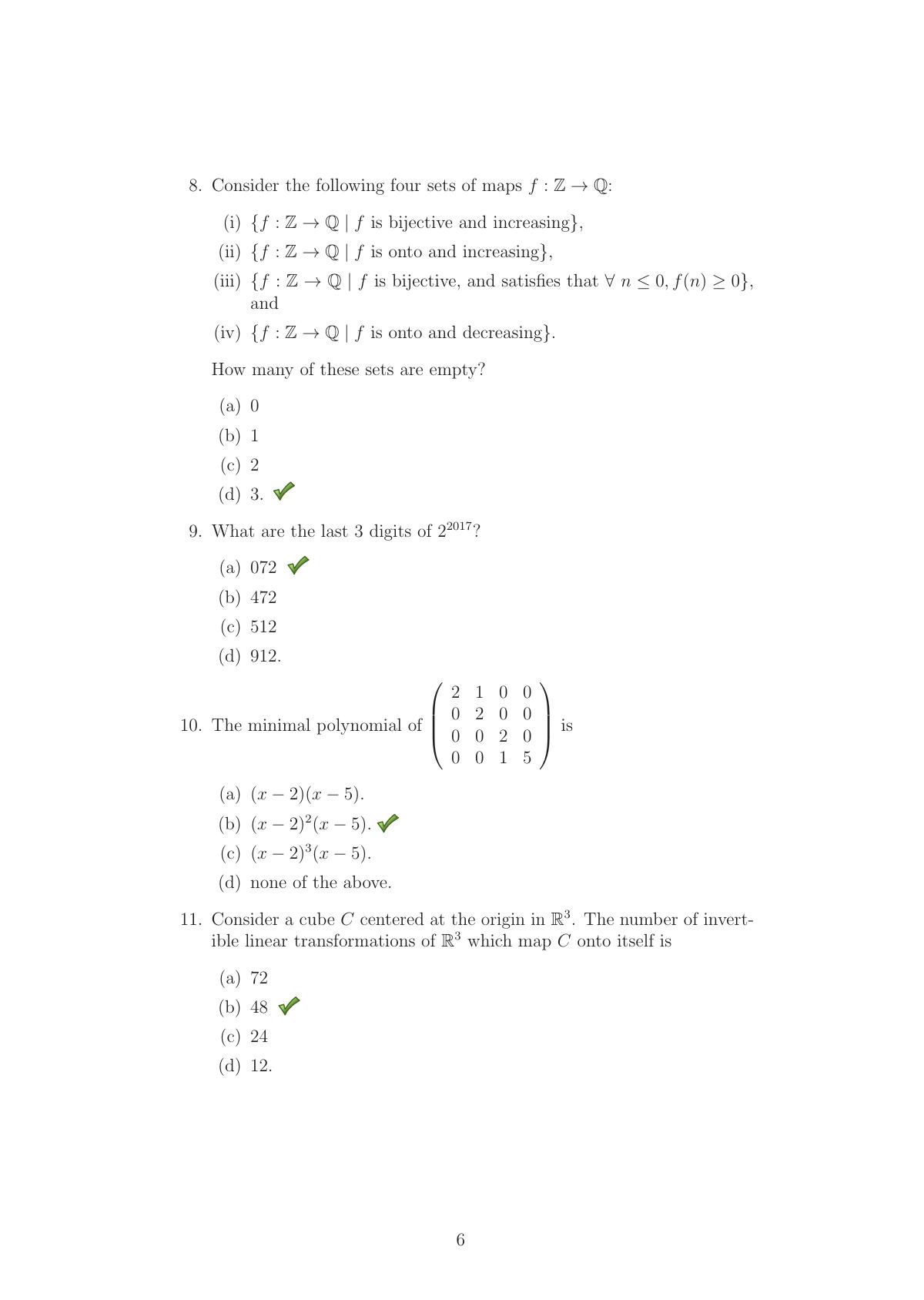 TIFR GS 2018 Computer & Systems Sciences Question Paper - Page 7
