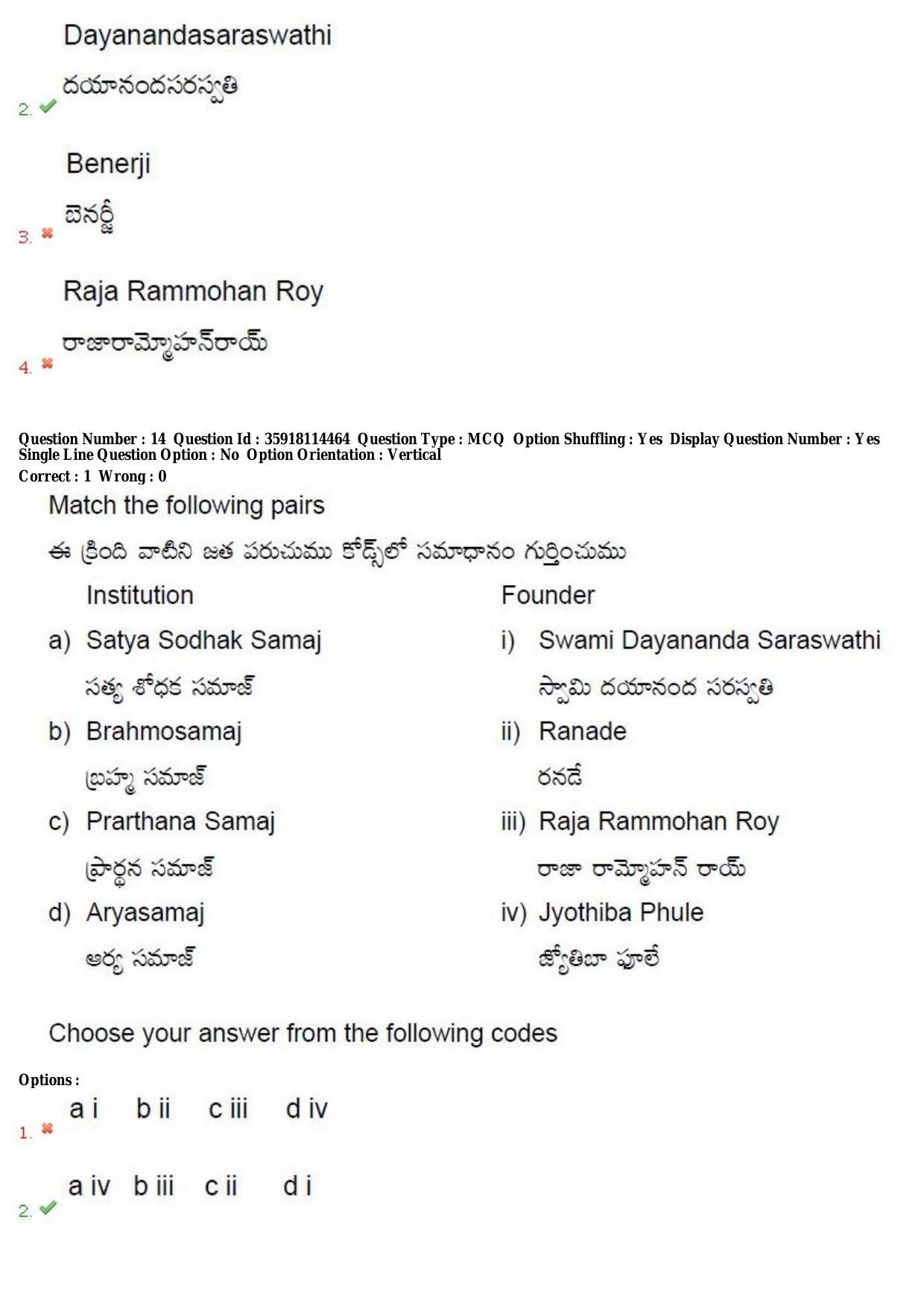 TS CPGET 2018 Master of Social Work (M.S.W) (Shift 1) Question Paper with Answer Key - Page 9