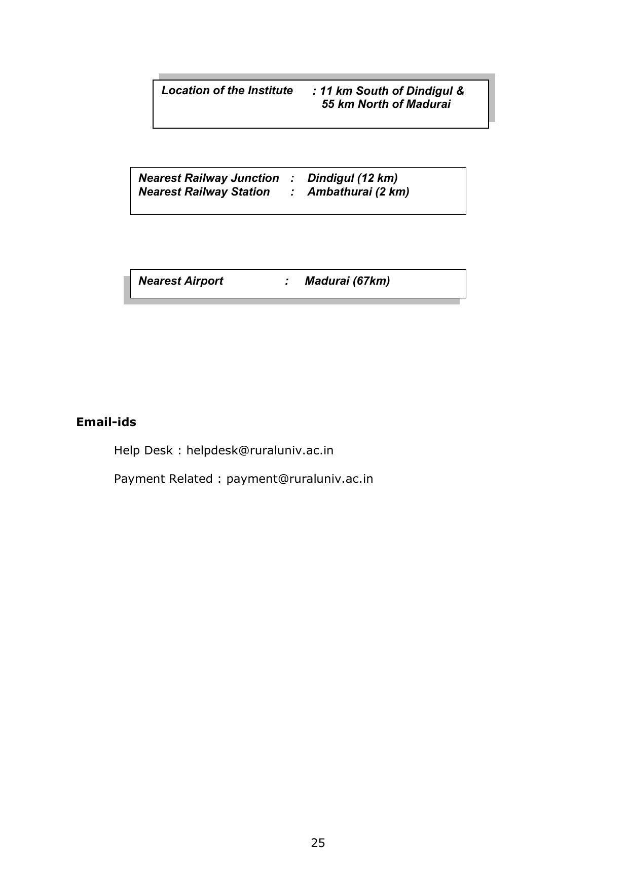 Gandhigram Rural University, Dindigul Prospectus 2022-23 - Page 26