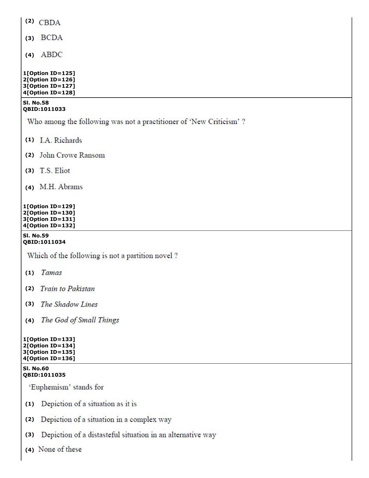 CUET (PG) 2022: PGQP05-English (01-09-2022) Question Paper - Page 26