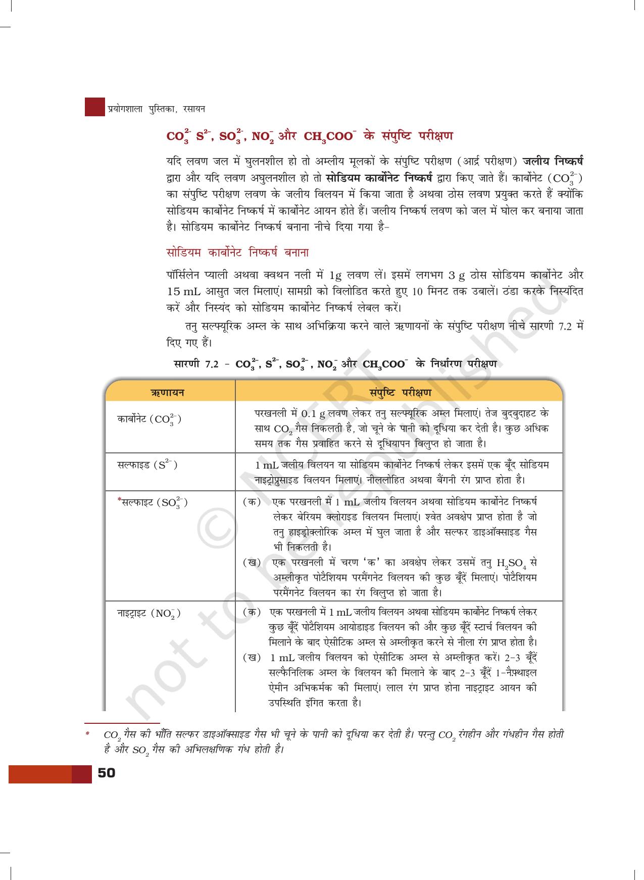 NCERT Laboratory Manuals for Class XII रसायन - 7 (क्रमबद्ध गुणात्मक विश्लेषण) - Page 4