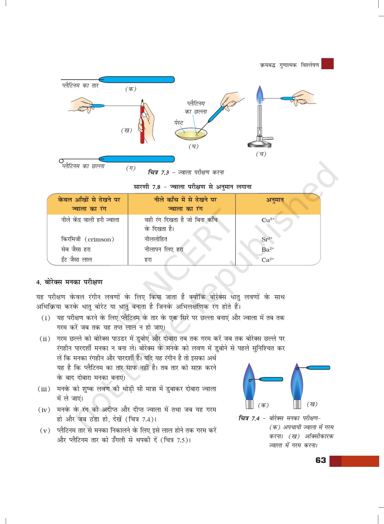 NCERT Laboratory Manuals for Class XII रसायन - 7 (क्रमबद्ध गुणात्मक विश्लेषण) - Page 17