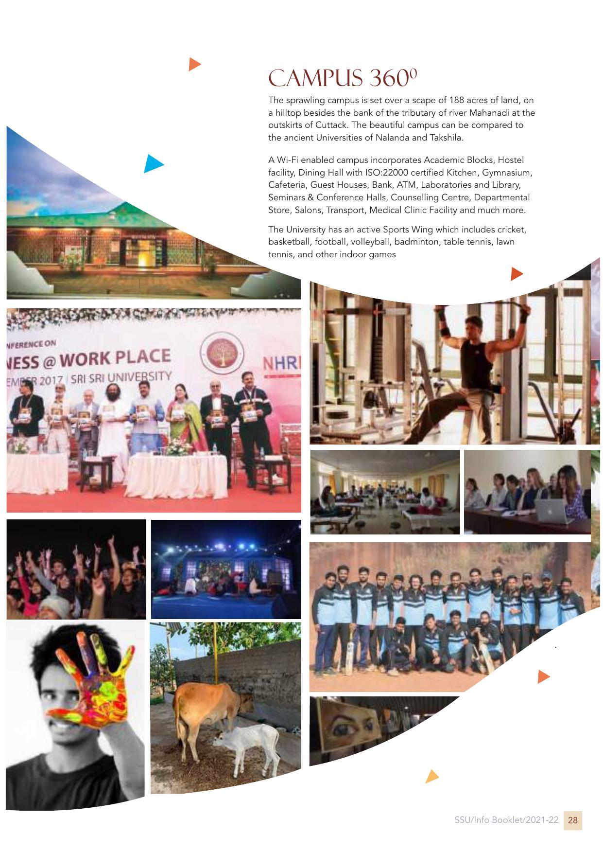 Sri Sri University, Cuttack Final Info Booklet Prospectus 2021-22 - Page 31