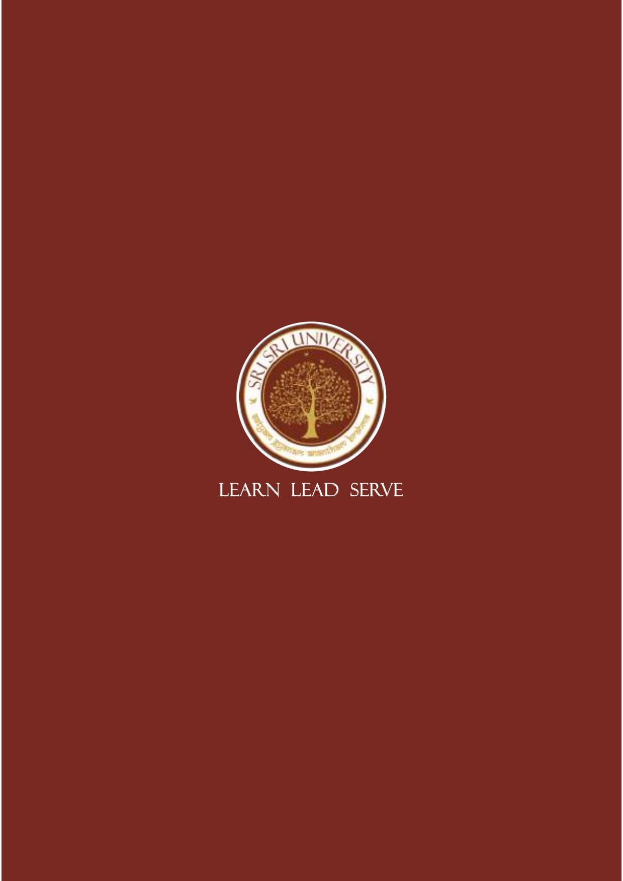 Sri Sri University, Cuttack Final Info Booklet Prospectus 2021-22 - Page 35