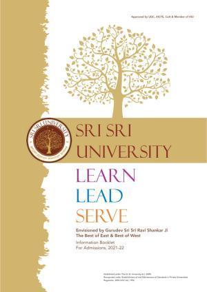 Sri Sri University, Cuttack Final Info Booklet Prospectus 2021-22
