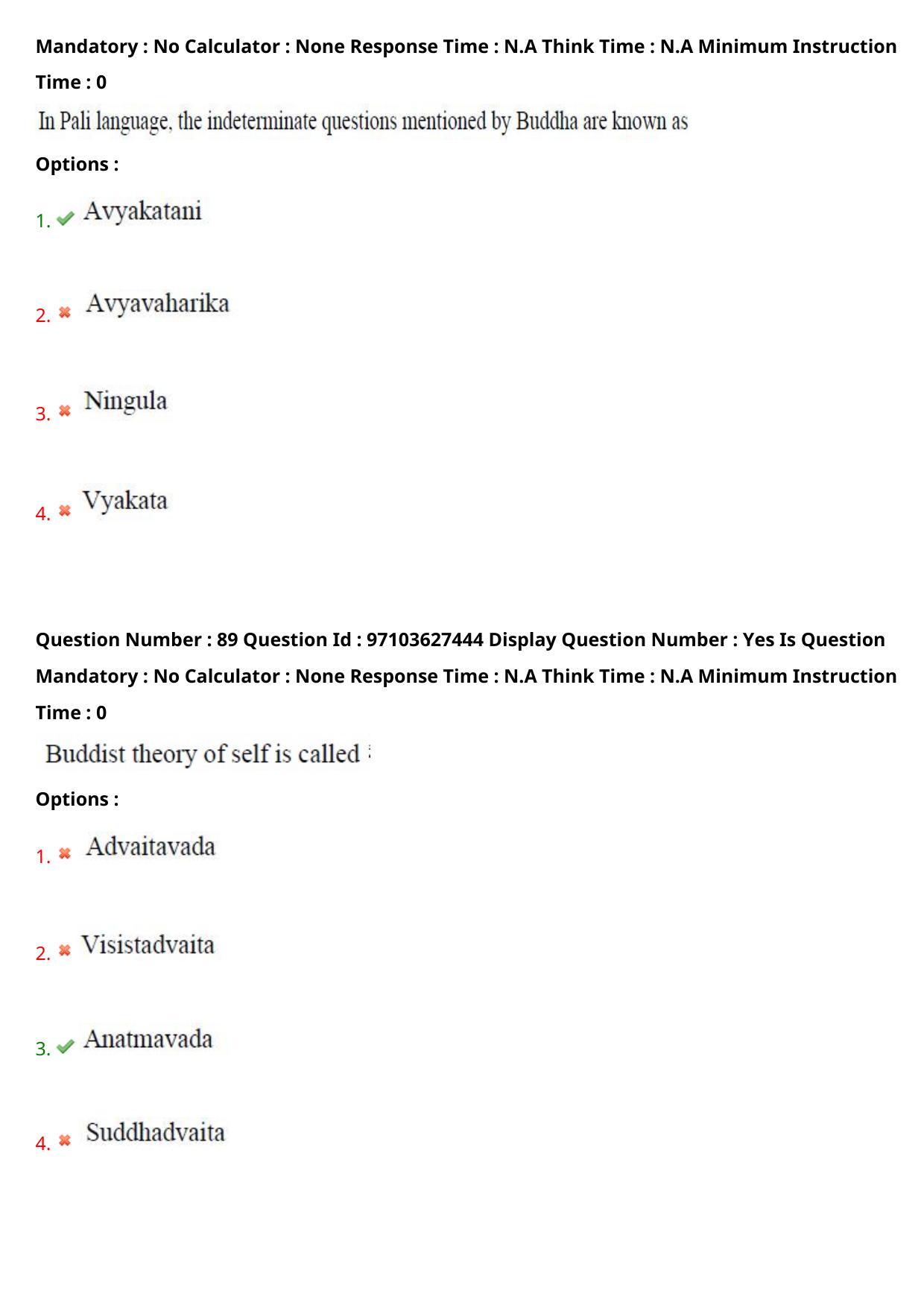 AP RCET 2024 Buddhist Studies Question Paper - Page 55