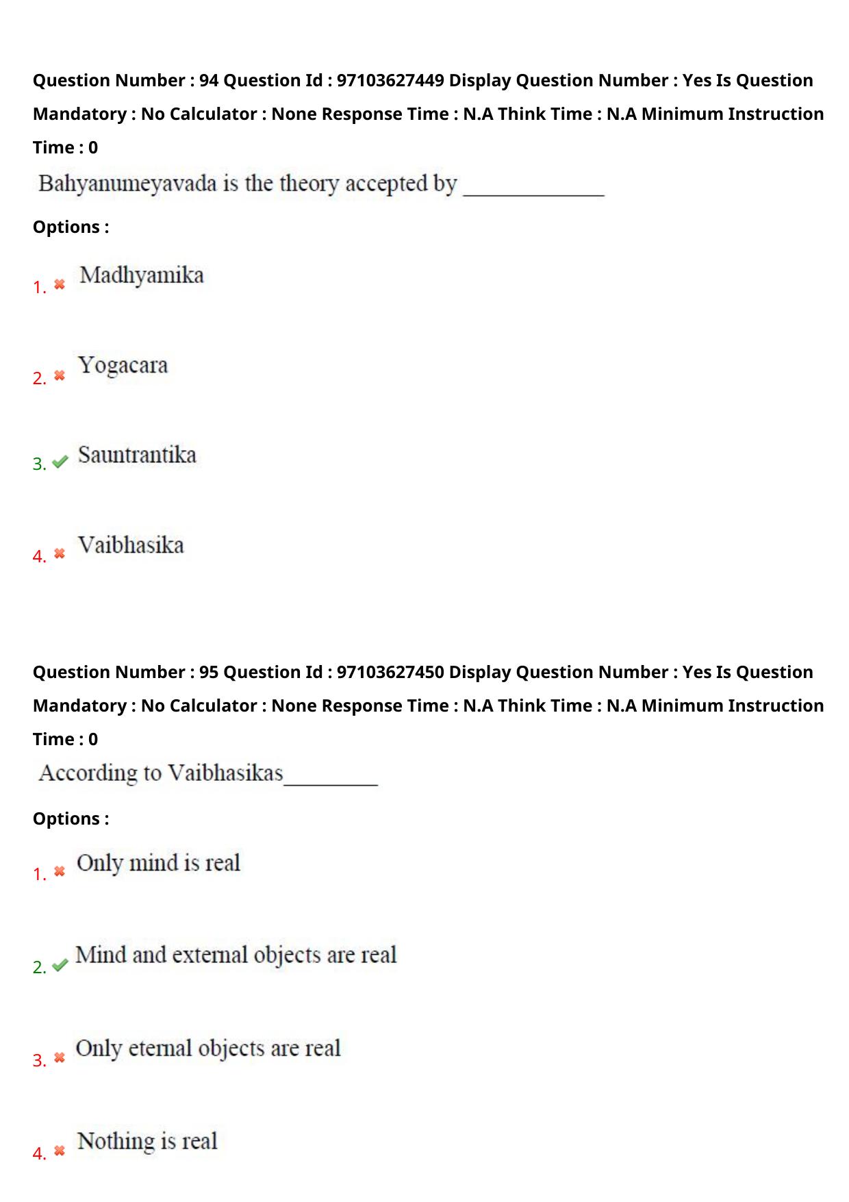 AP RCET 2024 Buddhist Studies Question Paper - Page 58