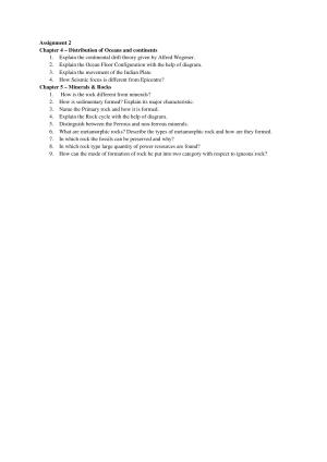 CBSE Worksheets for Class 11 Geography Assignment 3