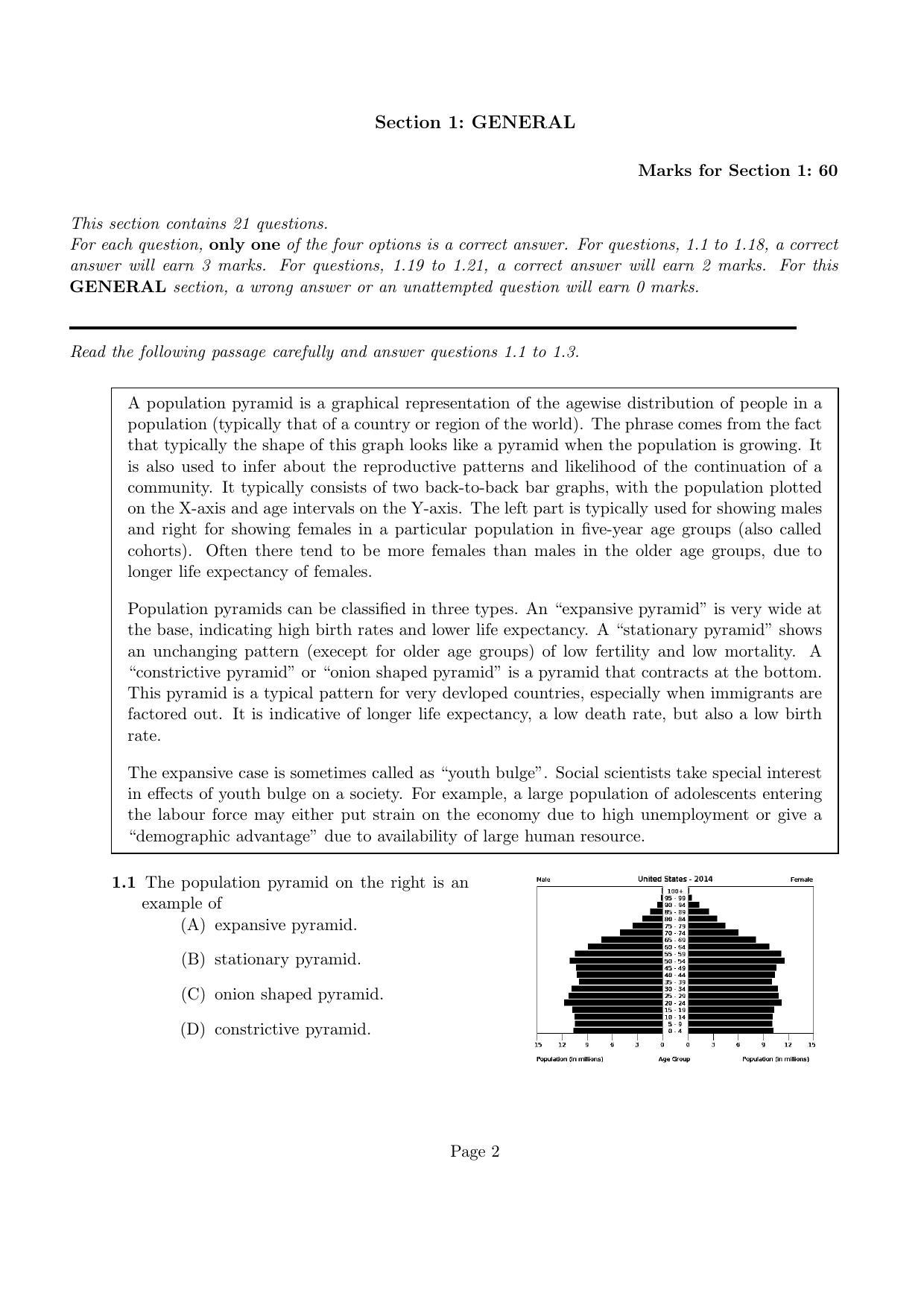 NEST 2015 Question Paper - Page 2