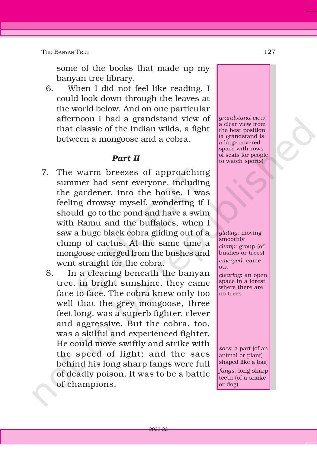 NCERT Book for Class 6 English(Honeysuckle) : Chapter 10-The Banyan Tree - Page 4