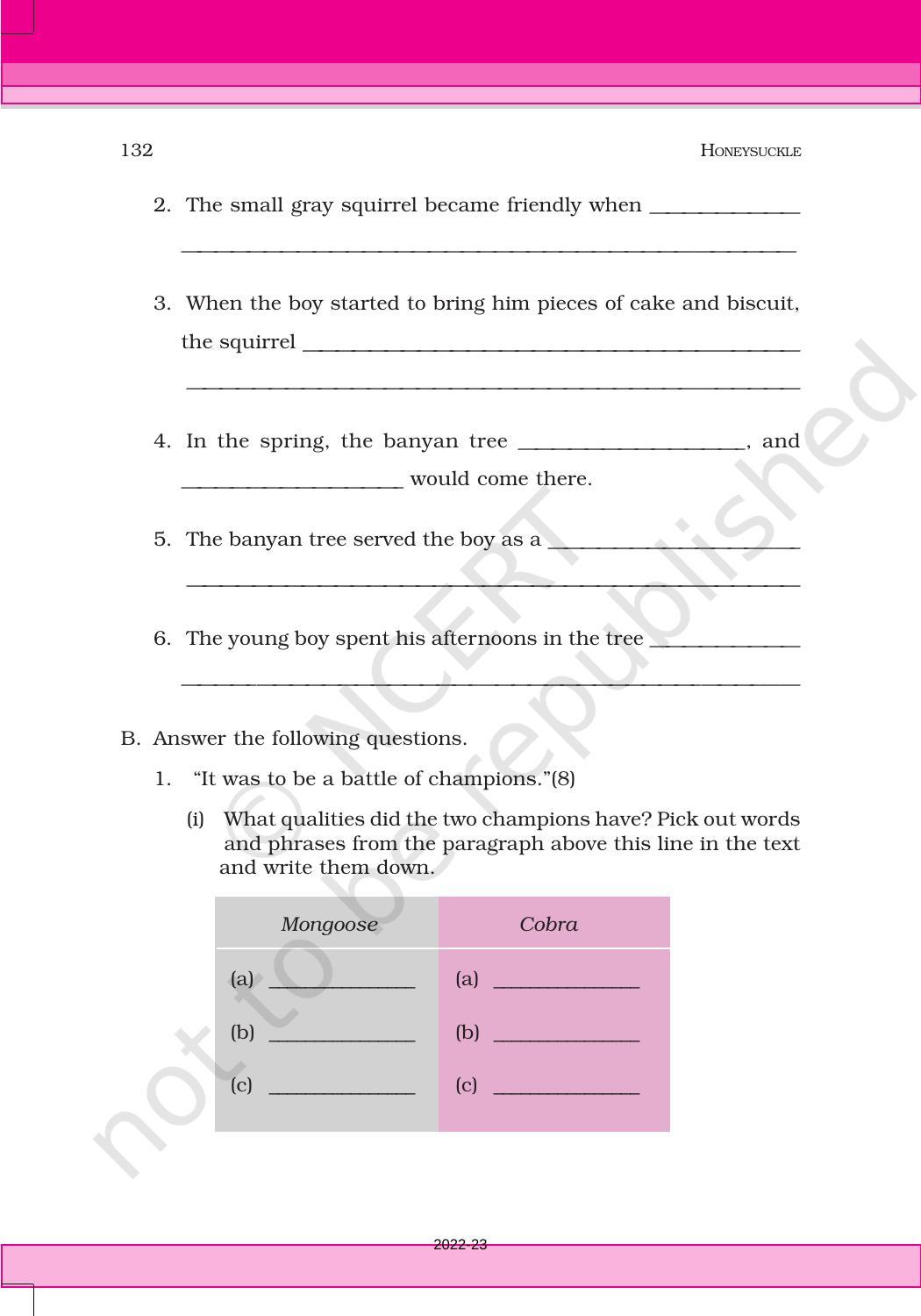 NCERT Book for Class 6 English(Honeysuckle) : Chapter 10-The Banyan Tree - Page 9