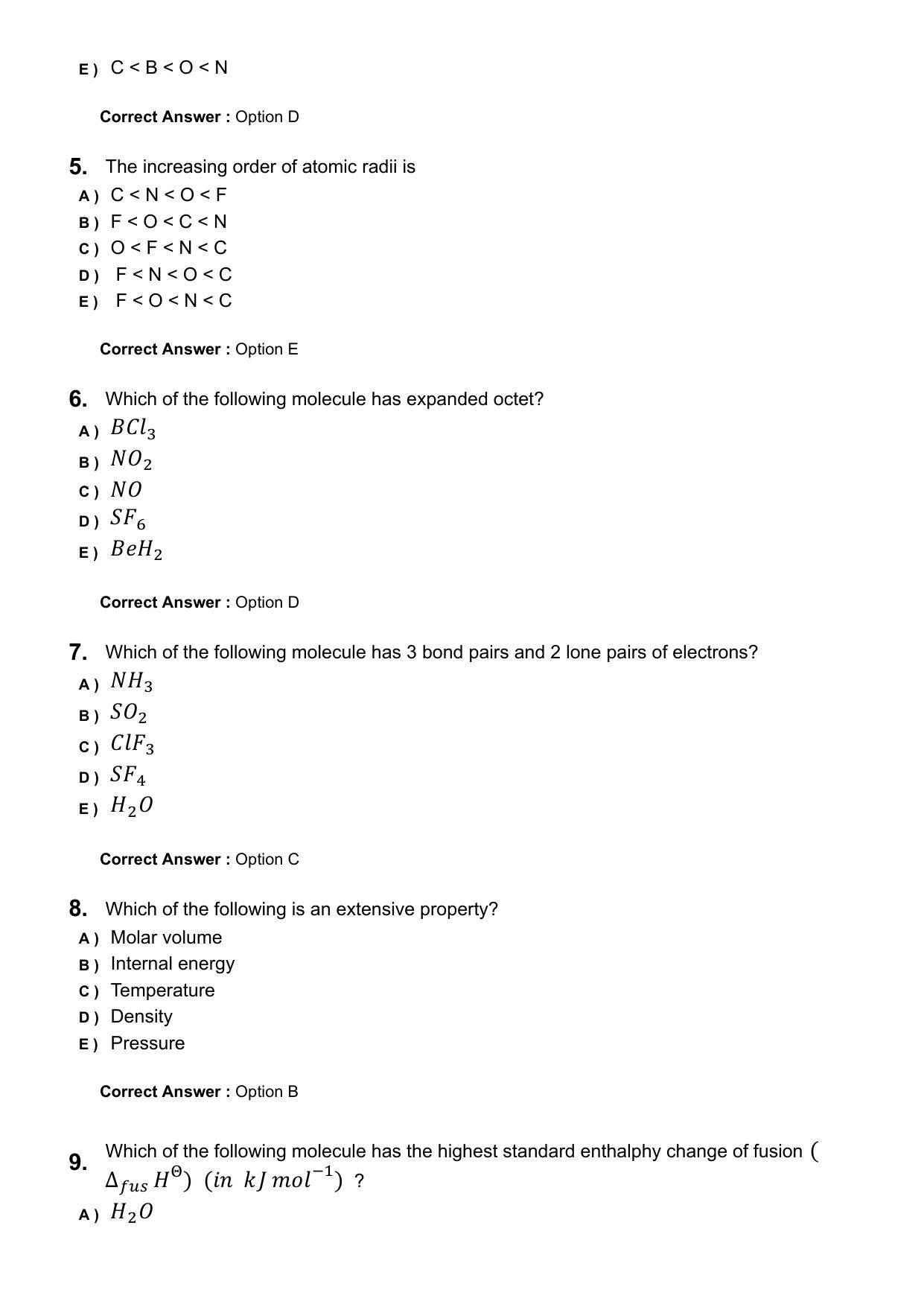 KEAM 2025 April 29 (Pharmacy - FN Session) Question Paper with Answer Key - Page 2