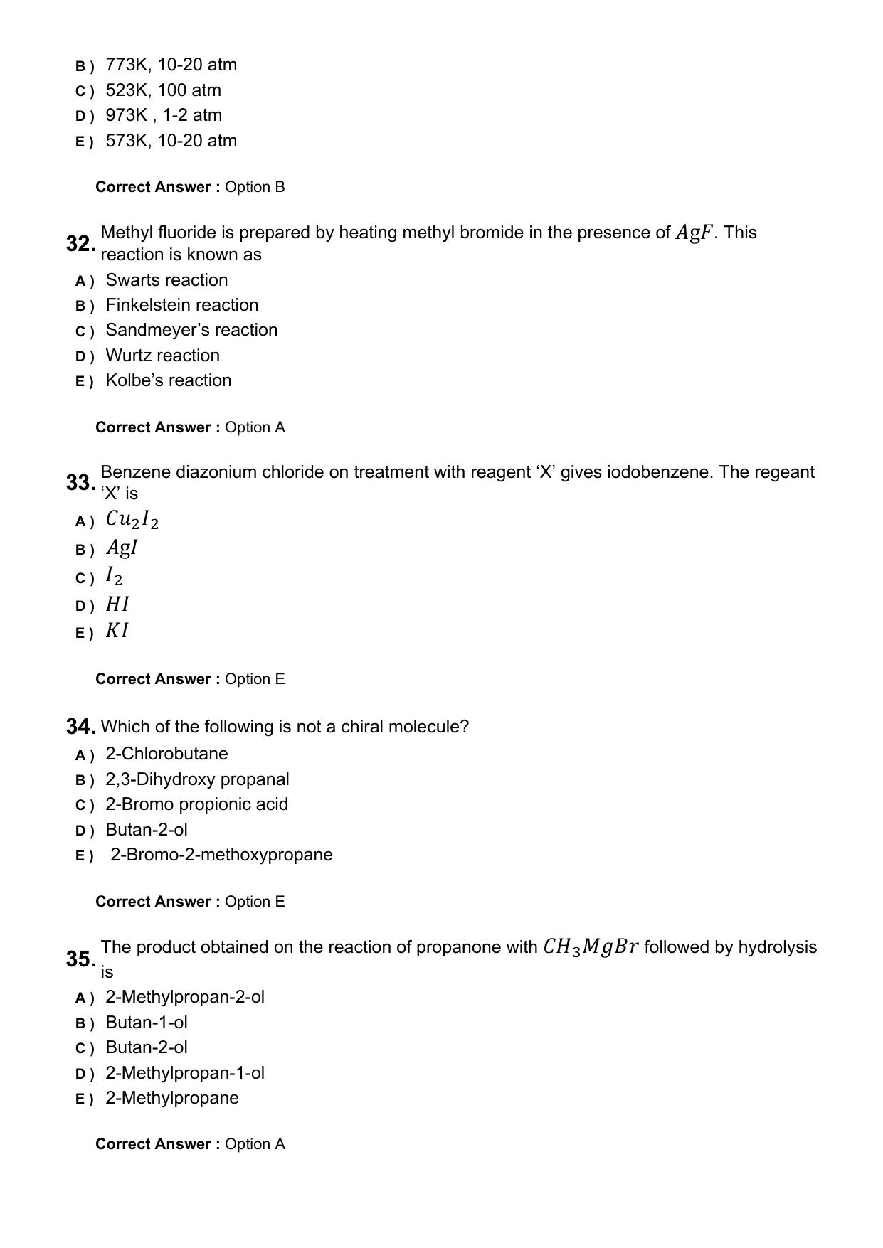 KEAM 2025 April 29 (Pharmacy - FN Session) Question Paper with Answer Key - Page 8