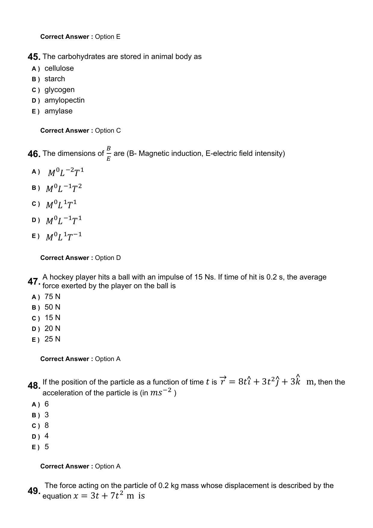 KEAM 2025 April 29 (Pharmacy - FN Session) Question Paper with Answer Key - Page 11