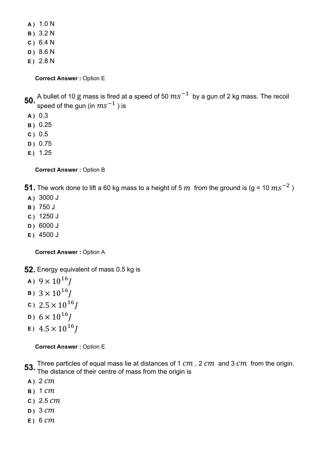 KEAM 2025 April 29 (Pharmacy - FN Session) Question Paper with Answer Key - Page 12