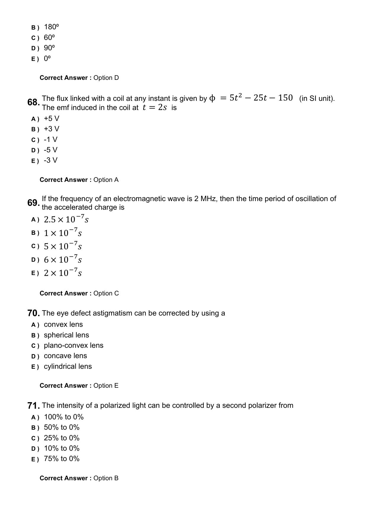 KEAM 2025 April 29 (Pharmacy - FN Session) Question Paper with Answer Key - Page 16