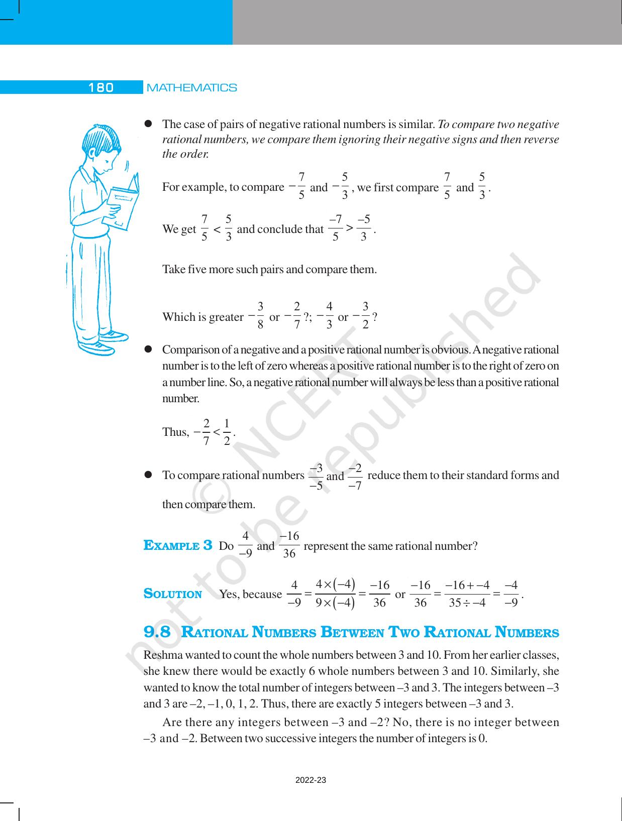 NCERT Book for Class 7 Maths: Chapter 9-Rational Numbers - Page 8