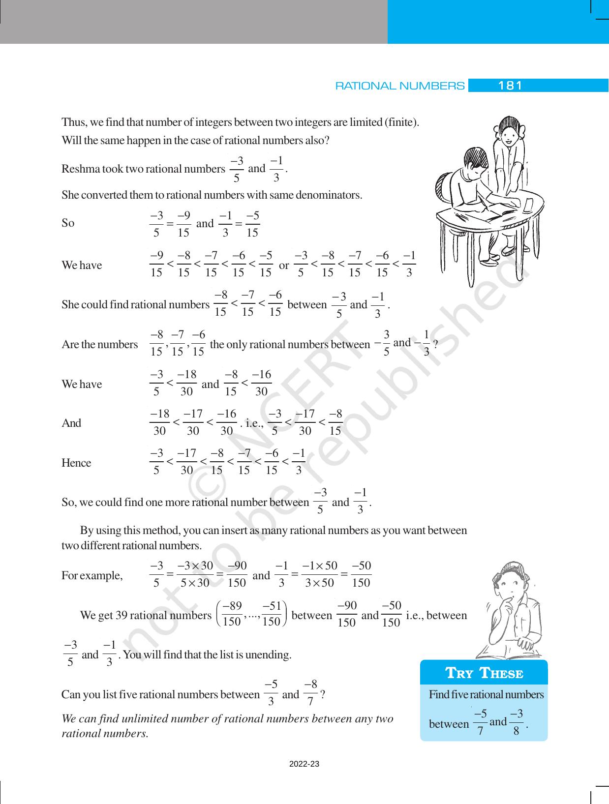 NCERT Book for Class 7 Maths: Chapter 9-Rational Numbers - Page 9