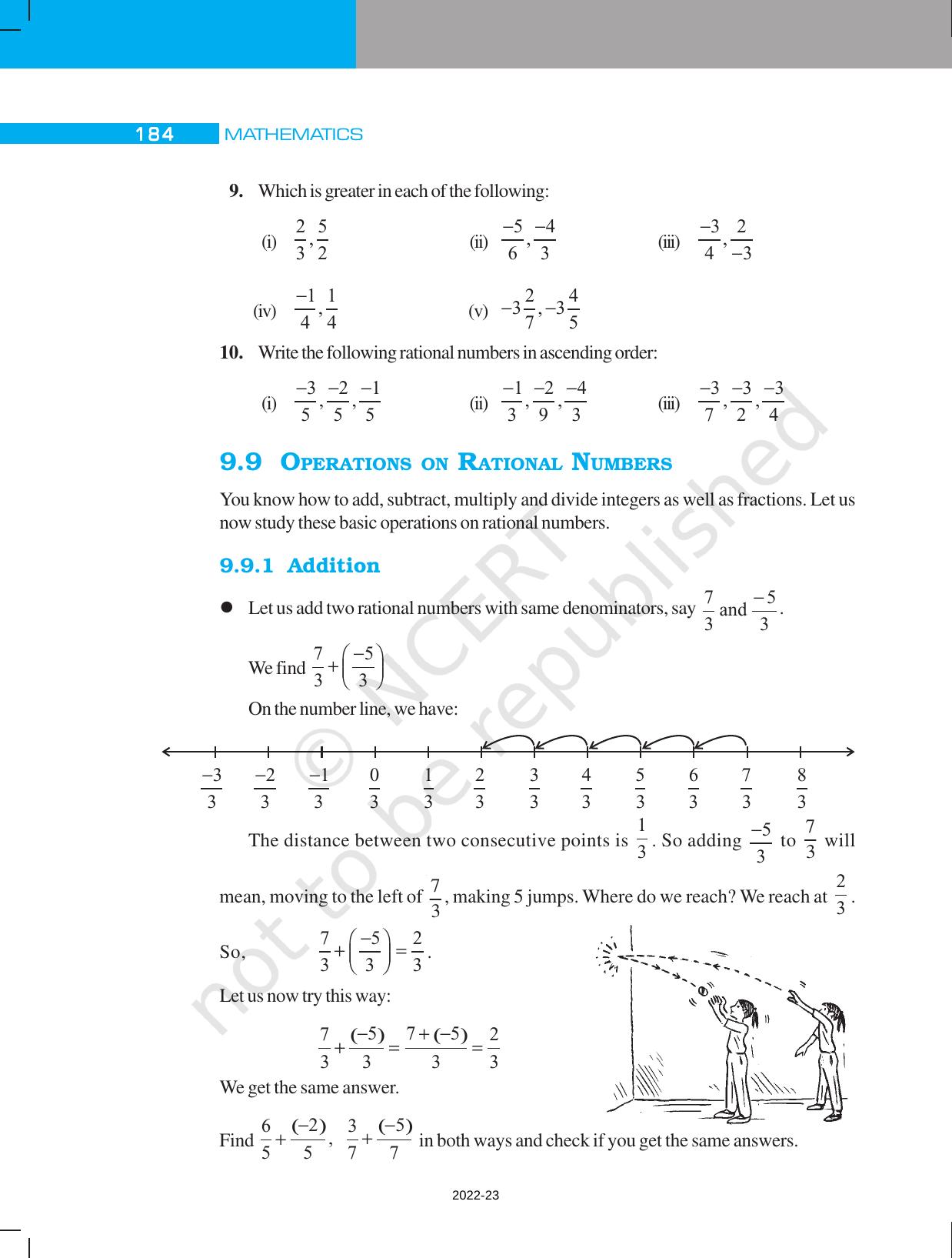 NCERT Book for Class 7 Maths: Chapter 9-Rational Numbers - Page 12