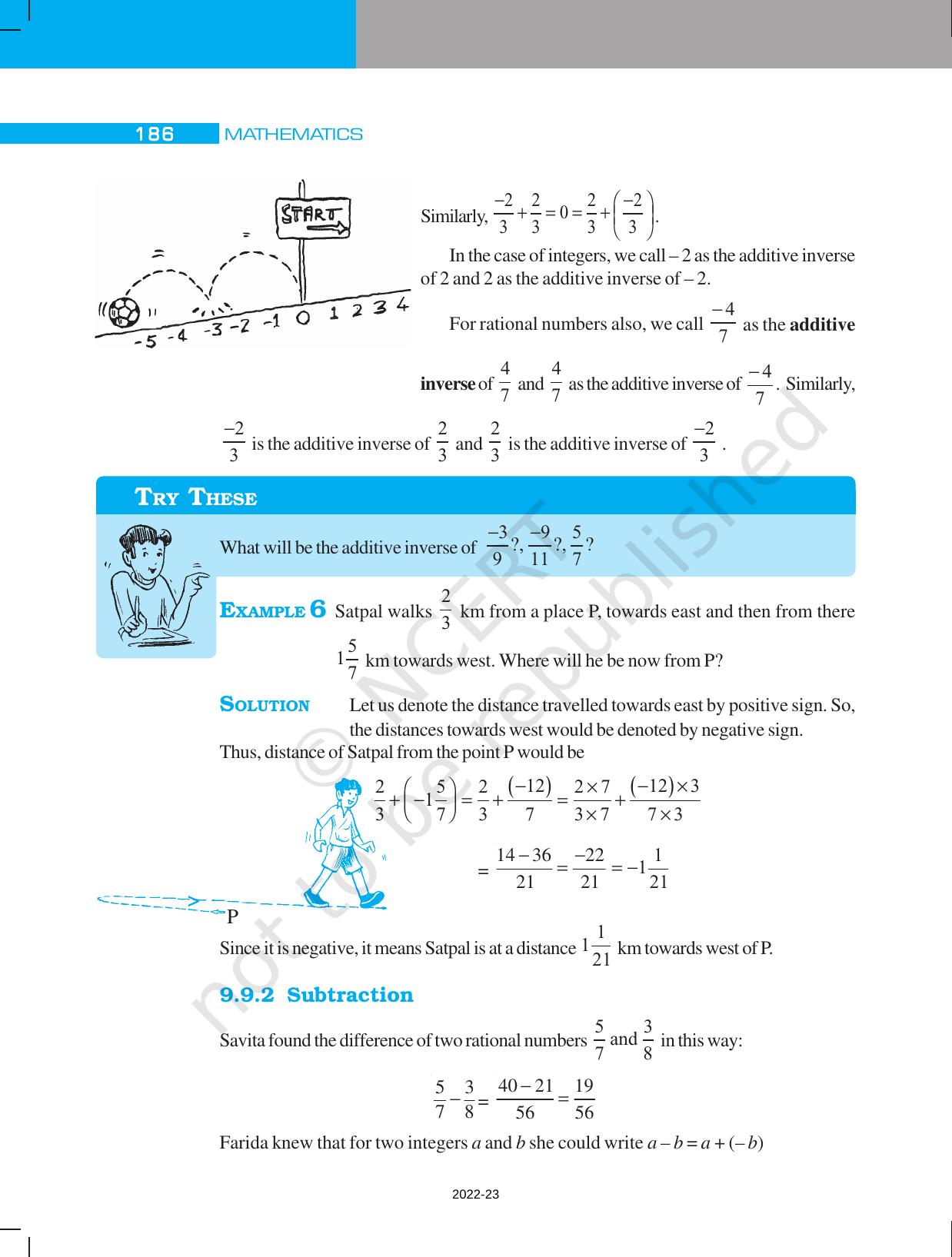 NCERT Book for Class 7 Maths: Chapter 9-Rational Numbers - Page 14