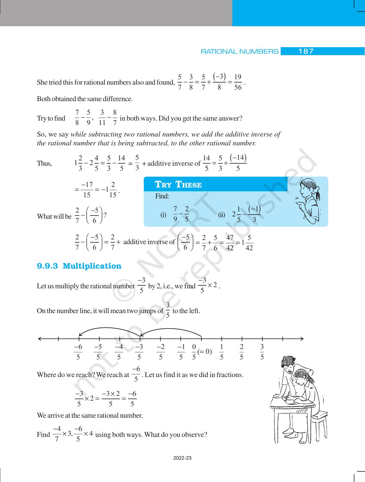 NCERT Book for Class 7 Maths: Chapter 9-Rational Numbers - Page 15