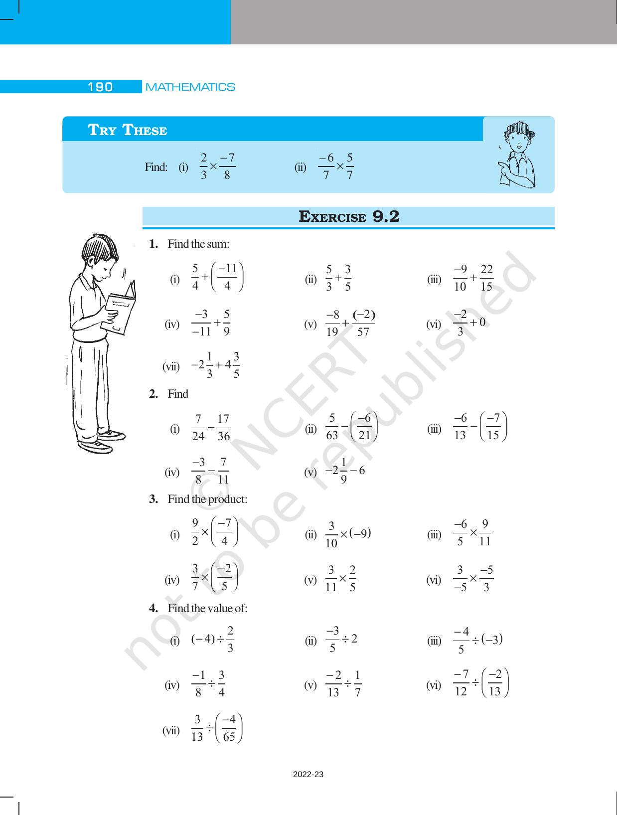 NCERT Book for Class 7 Maths: Chapter 9-Rational Numbers - Page 18