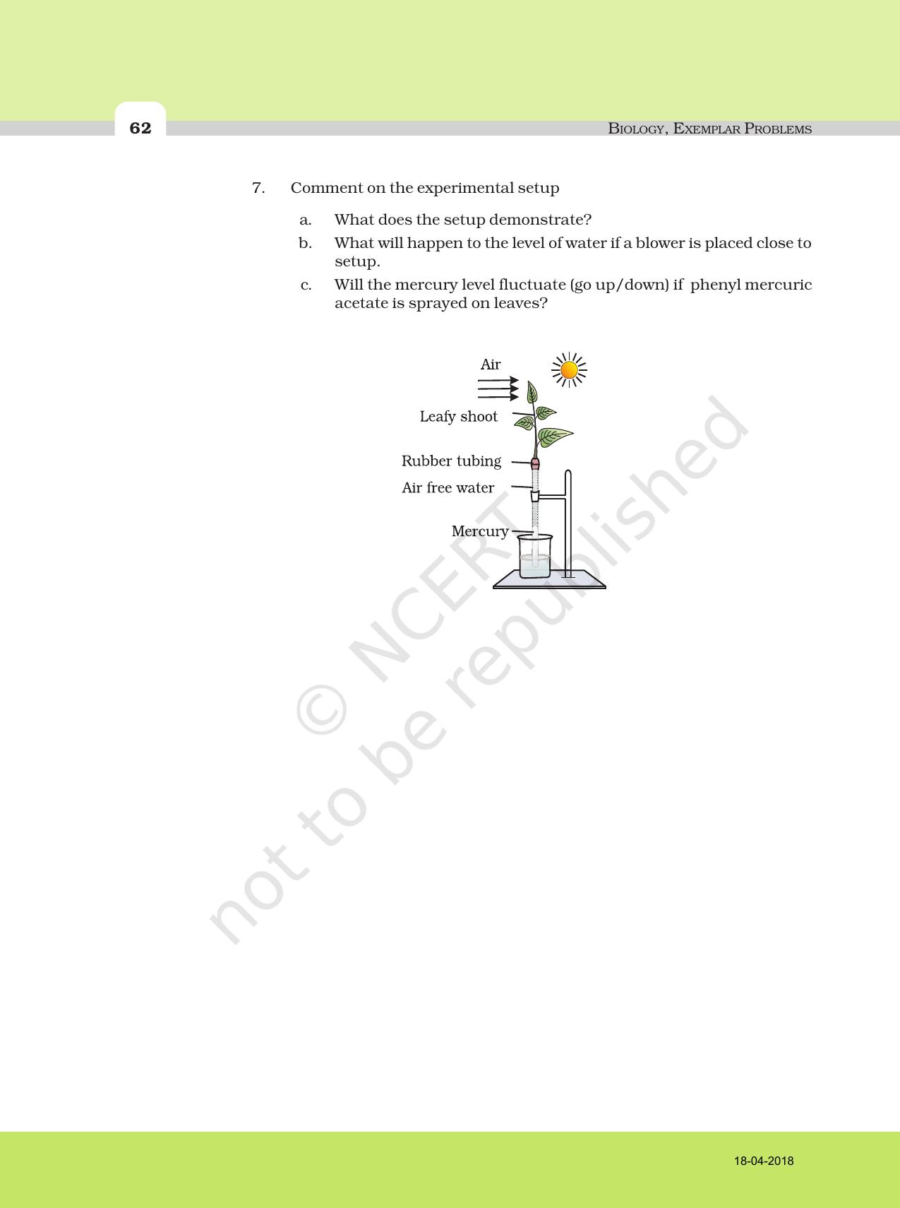 NCERT Exemplar Book for Class 11 Biology: Chapter 11 Transport in Plants - Page 9