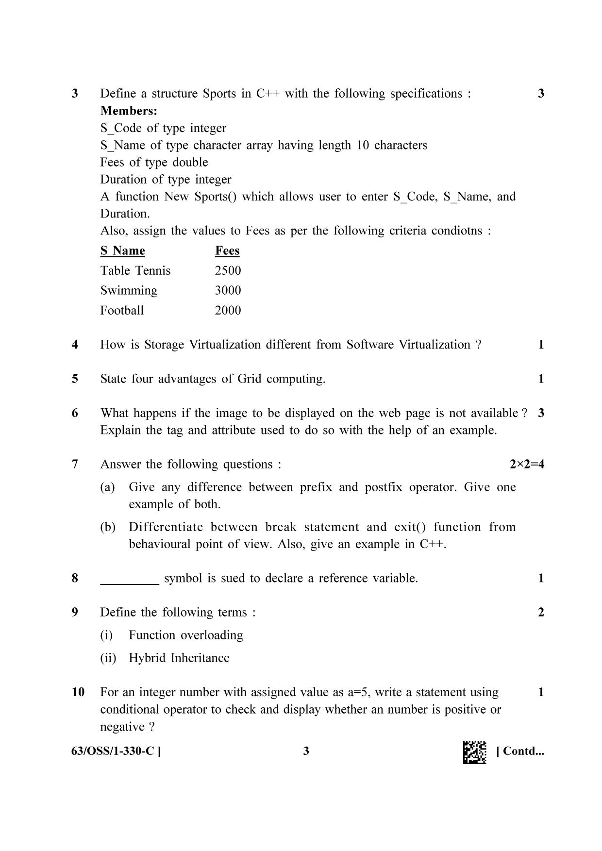 NIOS April 2022 Class 12 Computer Science Question Paper - Page 19