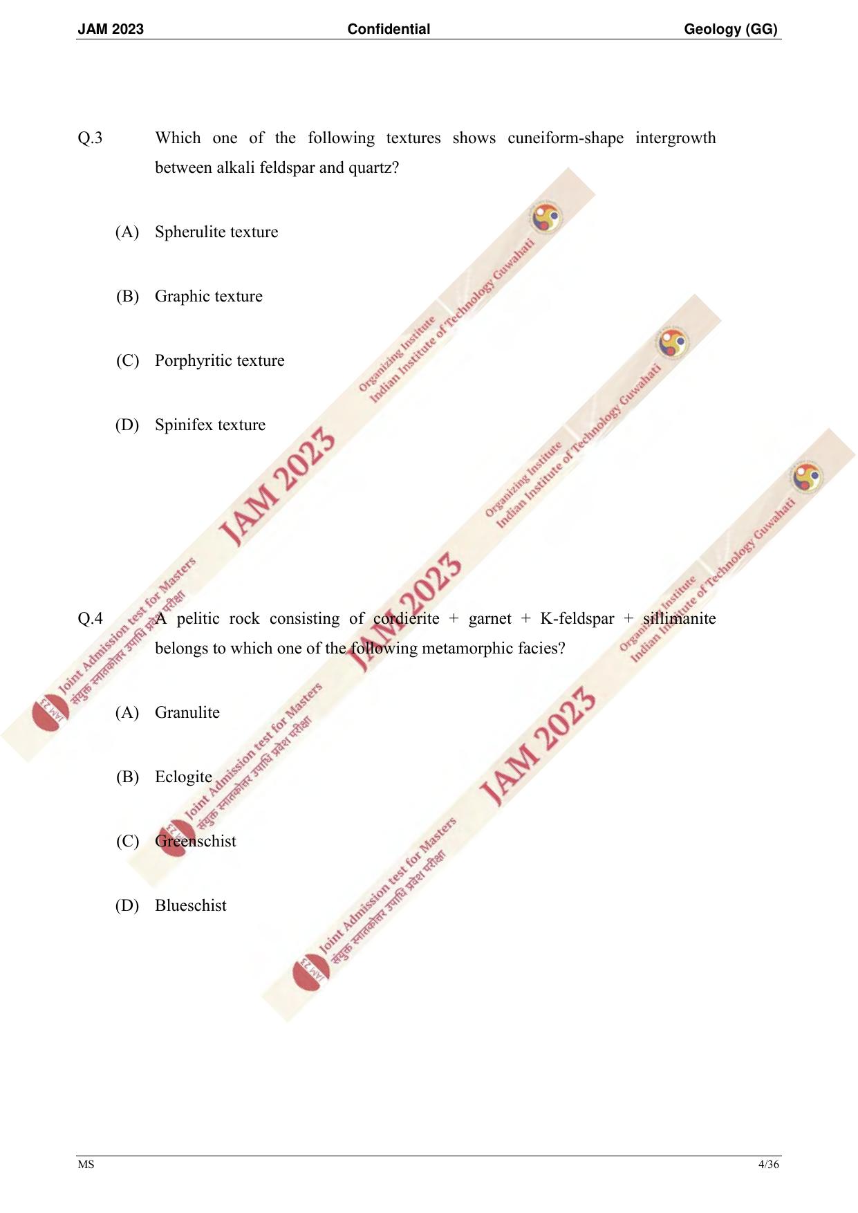 JAM 2023: GG Question Paper - Page 2