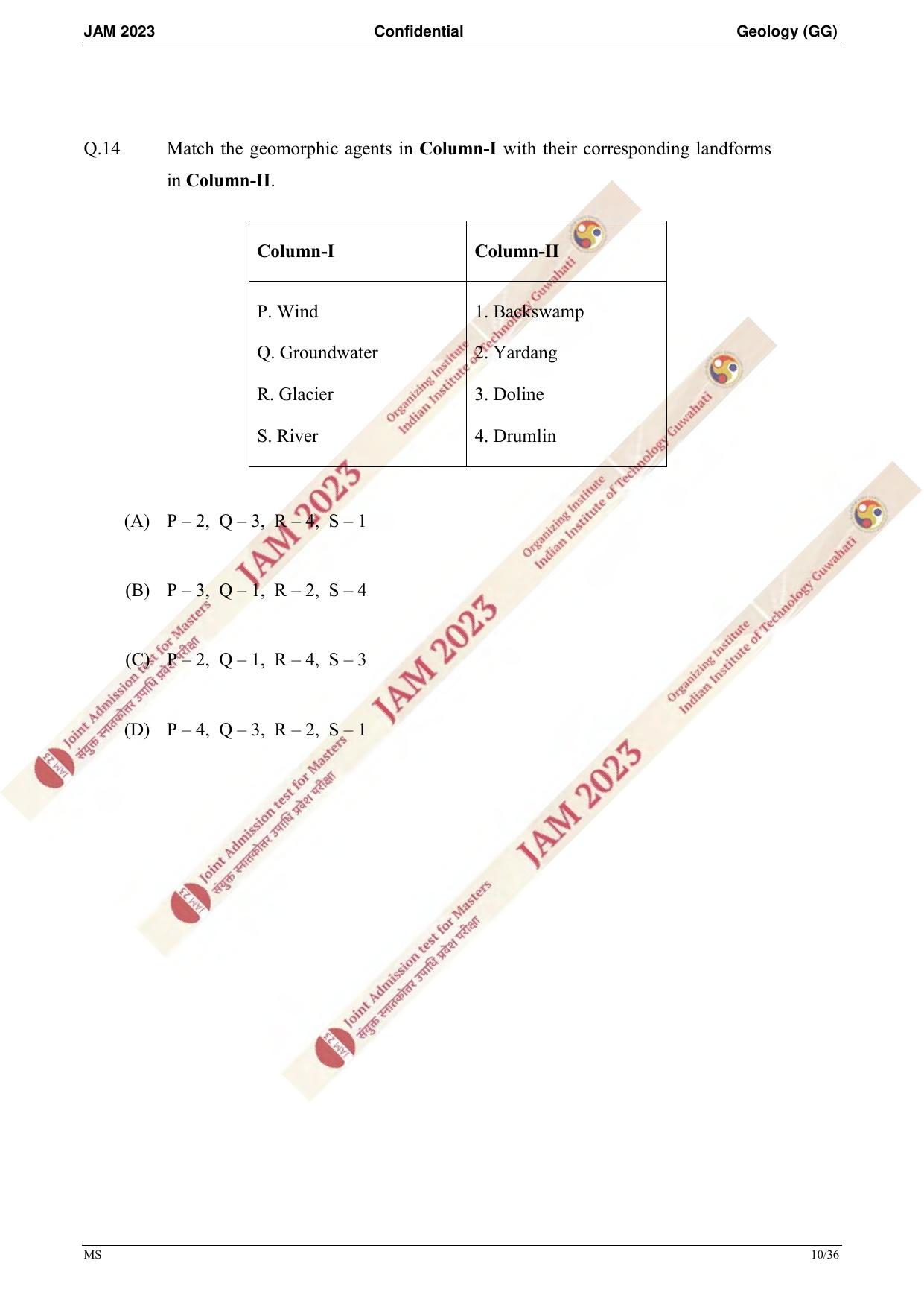 JAM 2023: GG Question Paper - Page 8